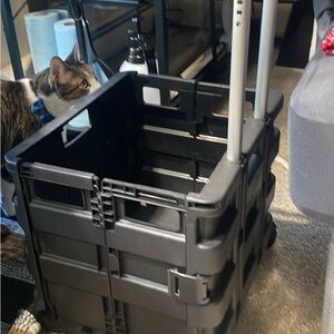 Black Rolling Storage Crate